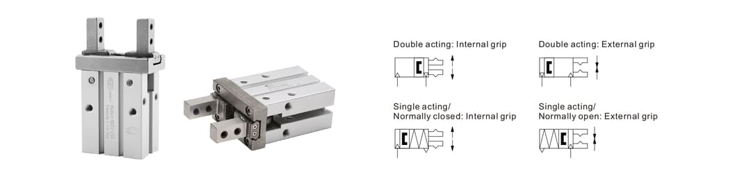 mhz parallel pneumatic gripper (1) Cylindre