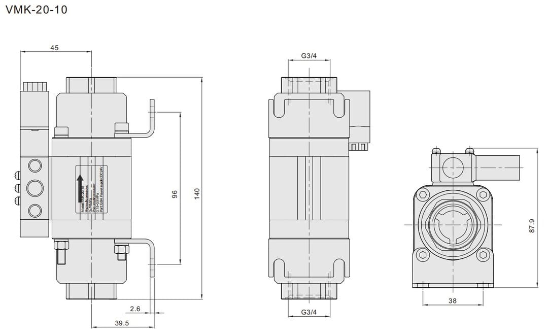 VMK coaxial valve (4) vanne coaxiale