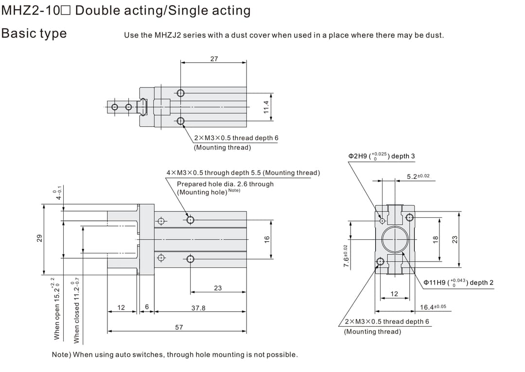 mhz parallel pneumatic gripper (4) Pneumatique Air Gripper