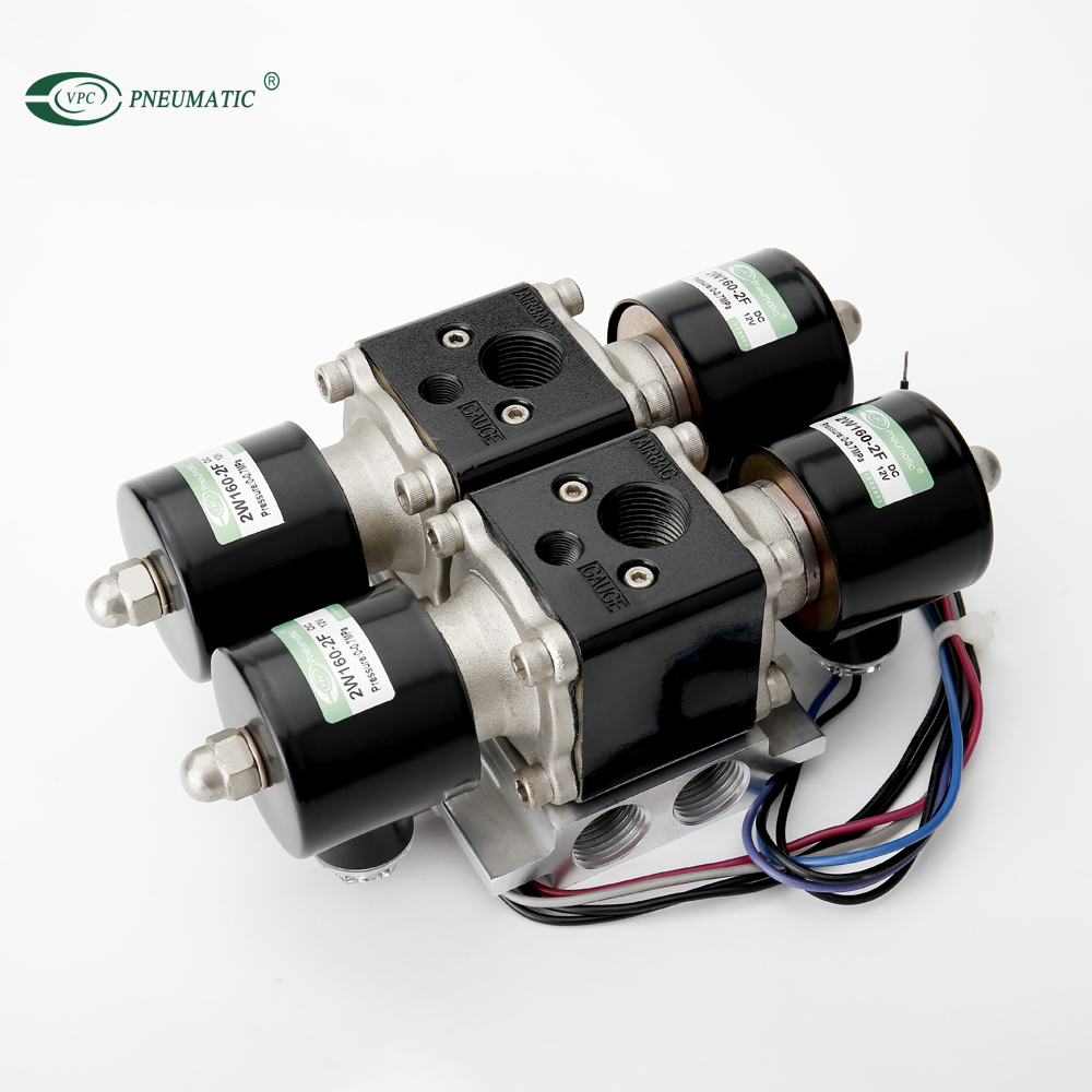 160-2F Big Flow NPT1/2" Collecteur de soupape de suspension pneumatique 250 psi