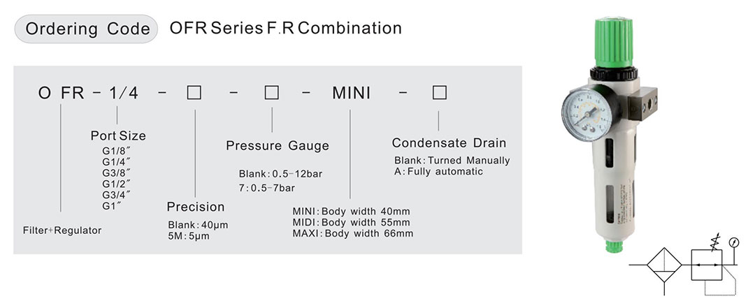 régulateur de filtre pneumatique