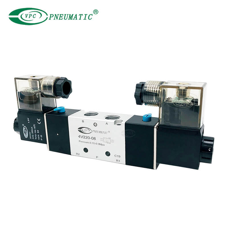 Électrovanne à double commande à 2 positions et 5 ports série 4V