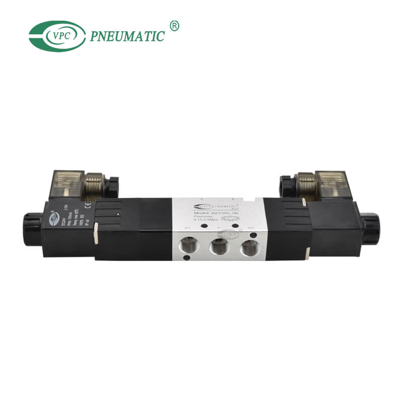 Électrovanne à fermeture centrale à 3 positions et 5 ports série 4V