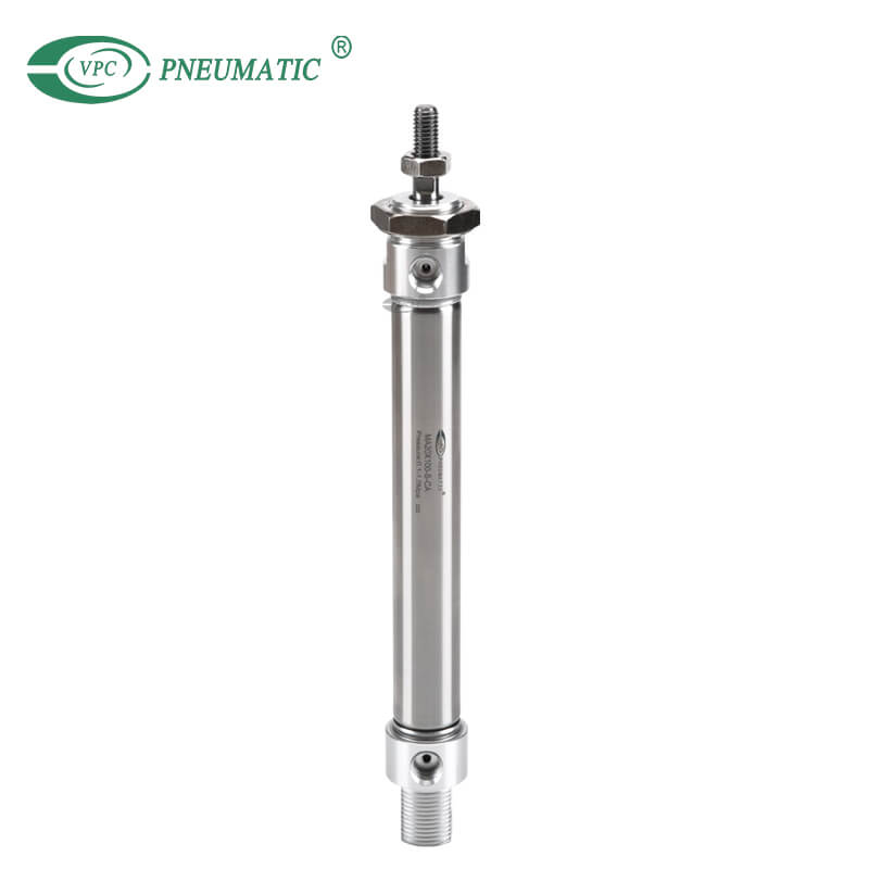 Mini-cylindre en acier inoxydable série MA, type à queue pivotante