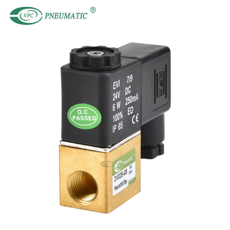 Électrovanne pneumatique en laiton à fermeture normale série 2v 02508