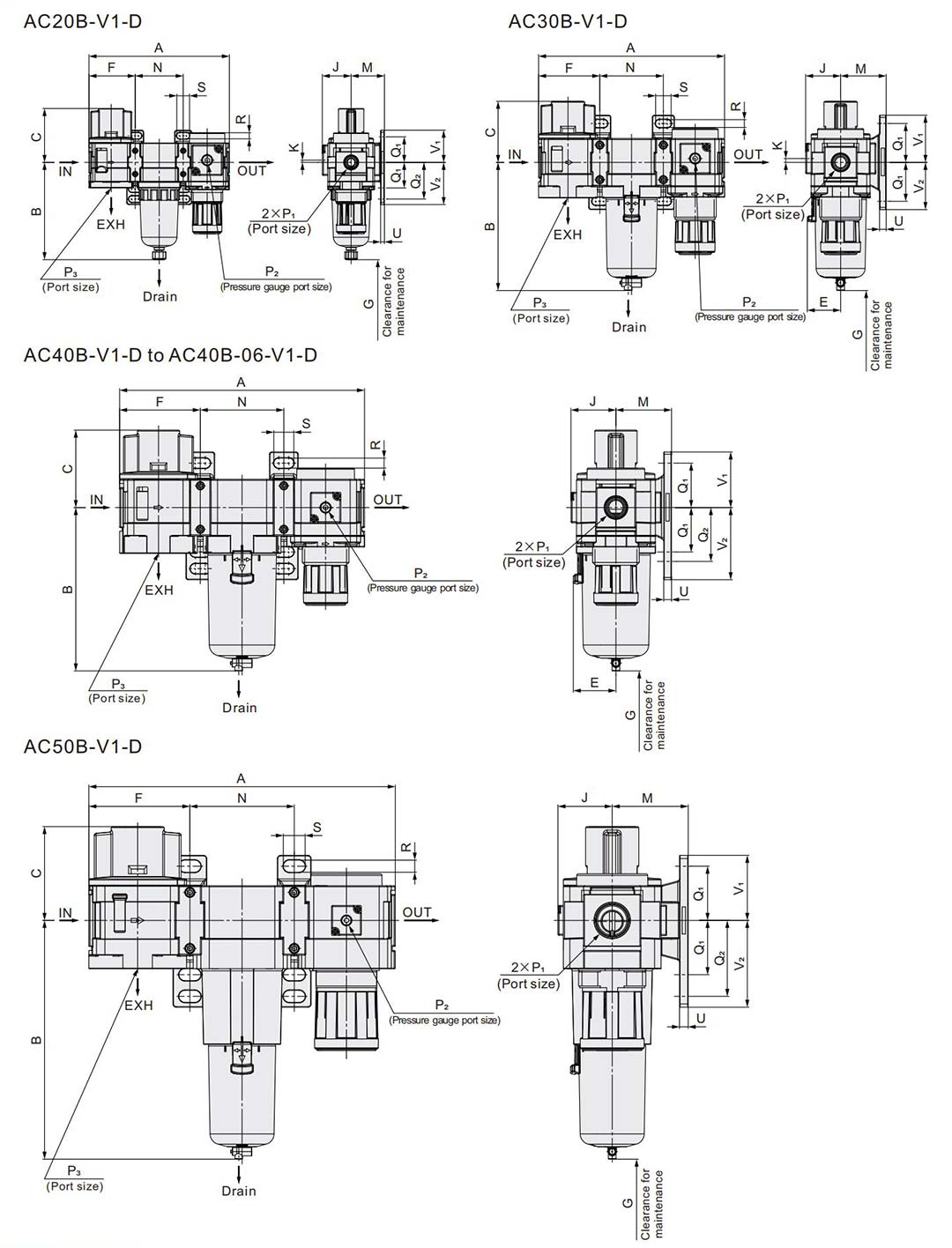 régulateur de filtre à air pneumatique