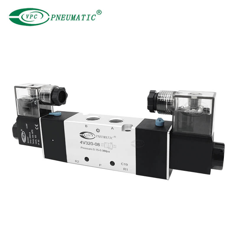 Électrovanne à double commande à 2 positions et 5 ports série 4V