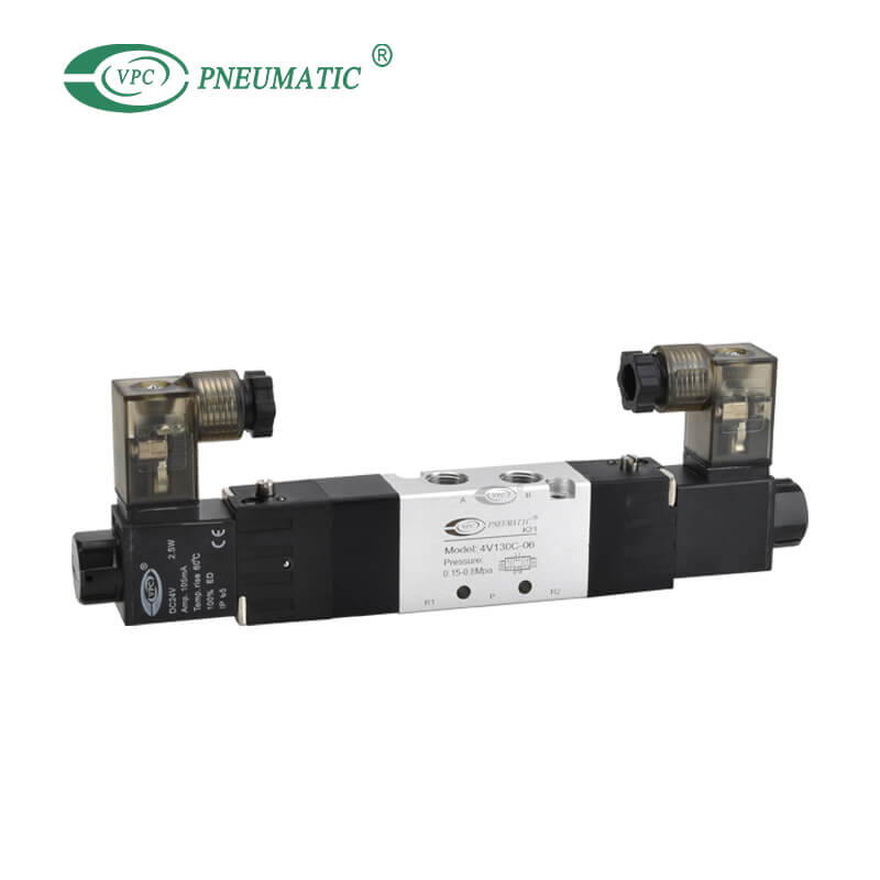 Électrovanne à fermeture centrale à 3 positions et 5 ports série 4V