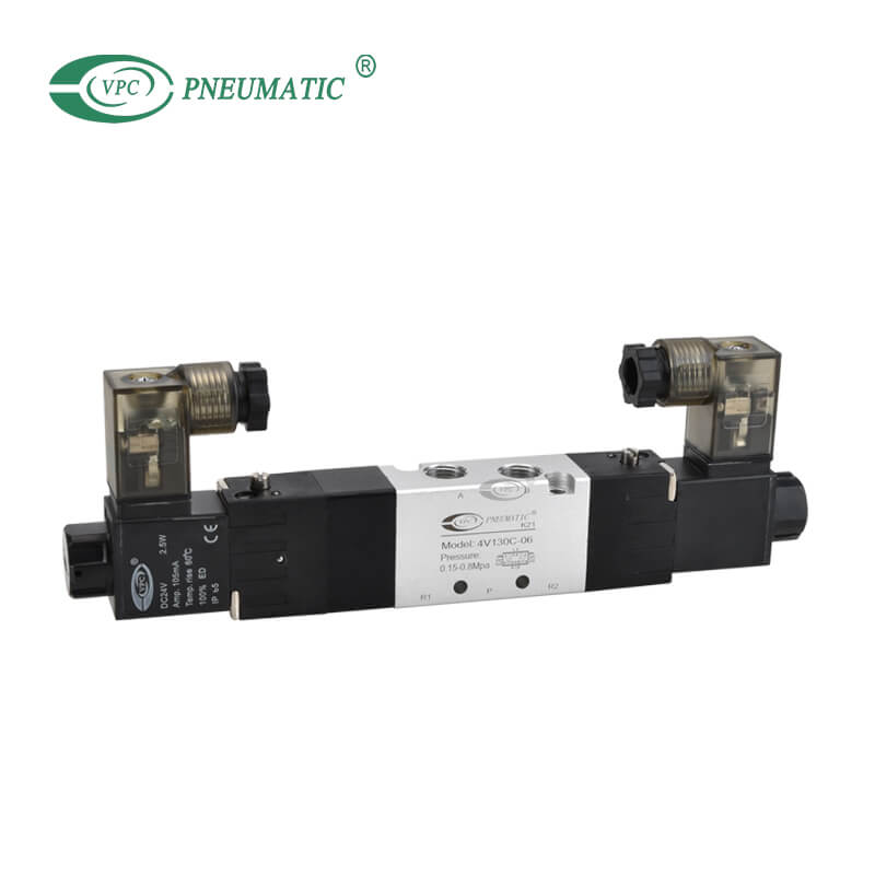 Électrovanne à fermeture centrale à 3 positions et 5 ports série 4V