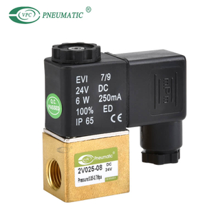 Électrovanne pneumatique en laiton à fermeture normale série 2v 02508