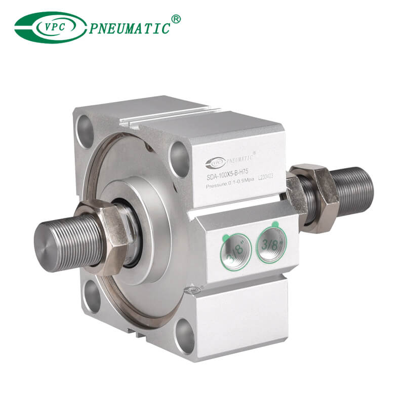 Vérin pneumatique compact série SDAJ avec course réglable