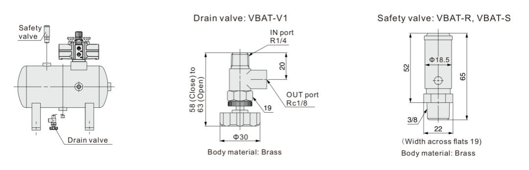 Réservoir d'air série VBAT