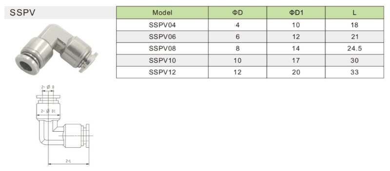 Raccord coudé en acier inoxydable 316L