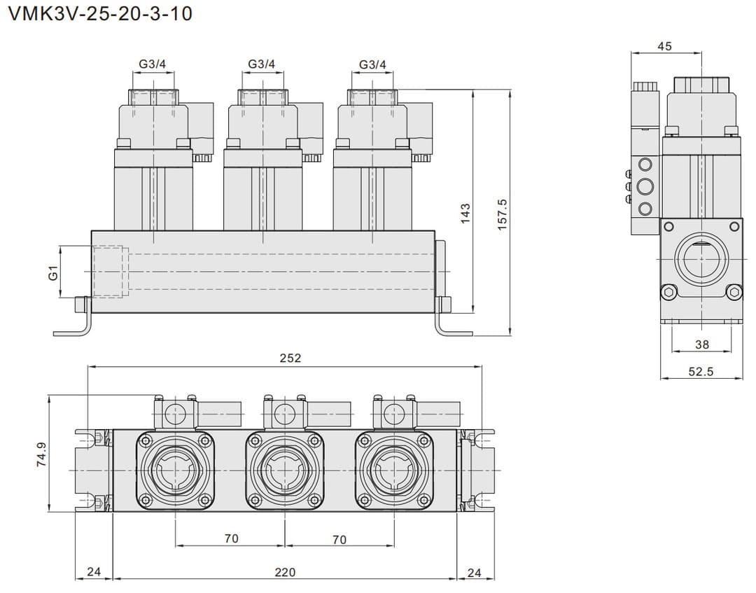 VMK coaxial valve (7) haute pression vanne coaxiale