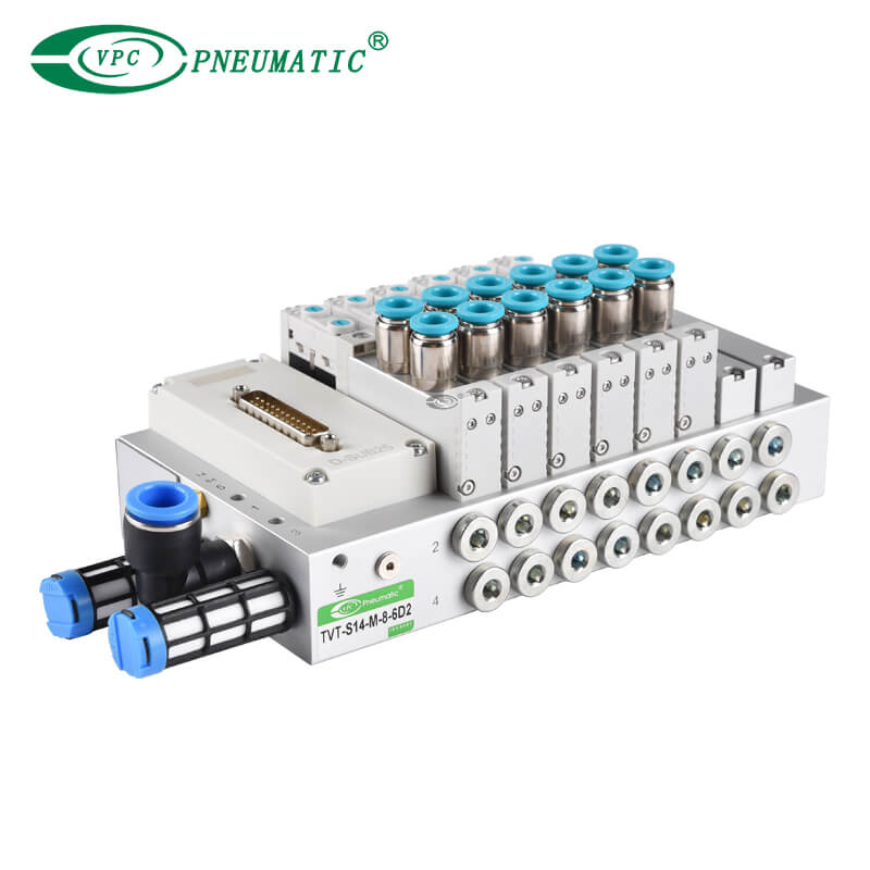 Collecteur d'électrovanne TVT-S14-M-8-6D2