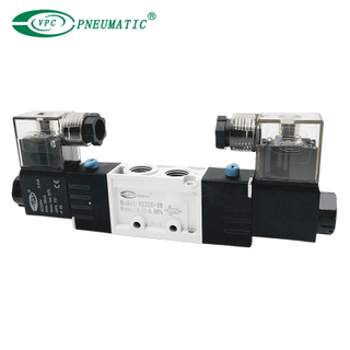 Électrovanne à double commande, série 4S, 2 positions, 5 ports