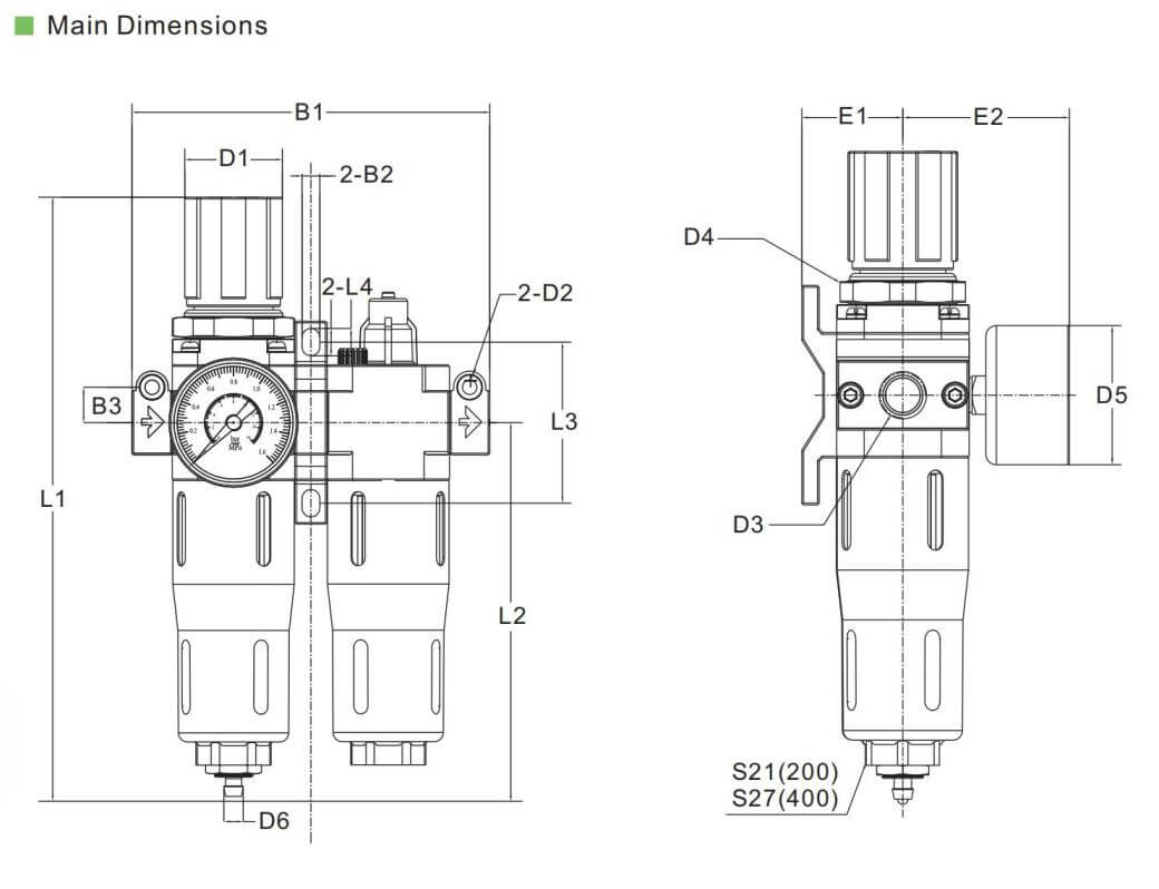 lubrificateur de régulateur de filtre à air