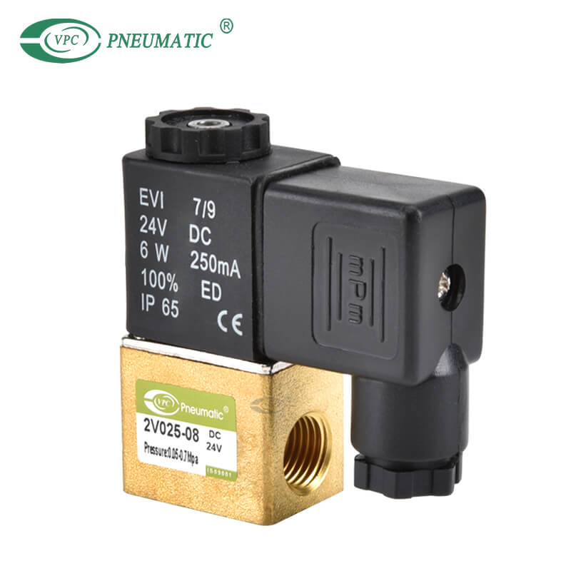 Électrovanne pneumatique en laiton à fermeture normale série 2v 02508