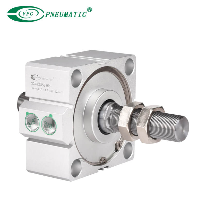 Vérin pneumatique compact série SDAJ avec course réglable