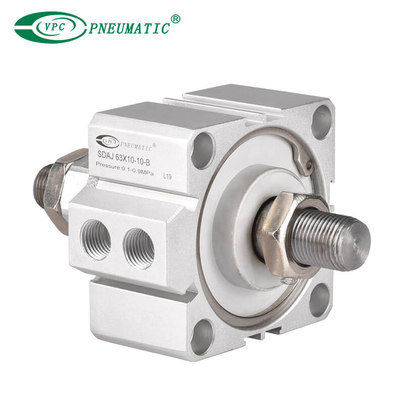 Vérin pneumatique compact série SDAJ avec course réglable