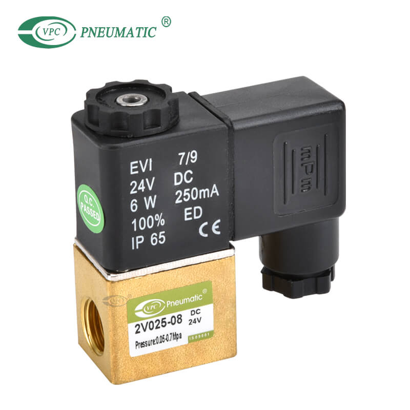 Électrovanne pneumatique en laiton à fermeture normale série 2v 02508