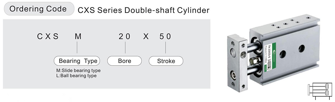 vérin pneumatique à double tige