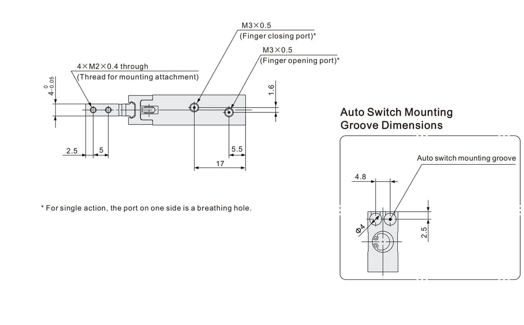 mhz parallel pneumatic gripper (5) GRIPPERS AIR