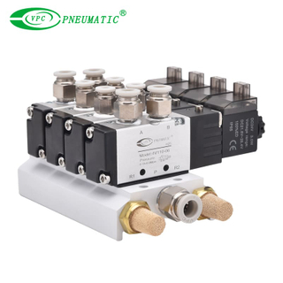 Collecteur d'électrovanne pneumatique 4V210-08