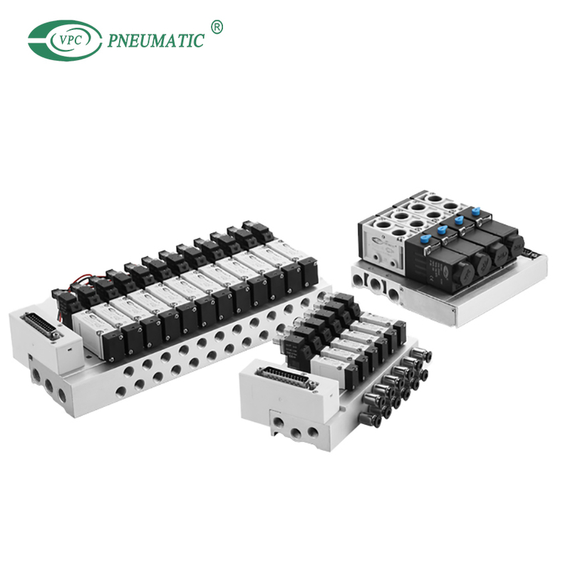 Vanne directionnelle 4v210-08 DC 24v 12v 5/2 voies collecteur d'électrovanne pneumatique à commande unique