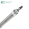 Mini-vérin en acier inoxydable de la série MIC, double effet avec coussin, type à queue pivotante