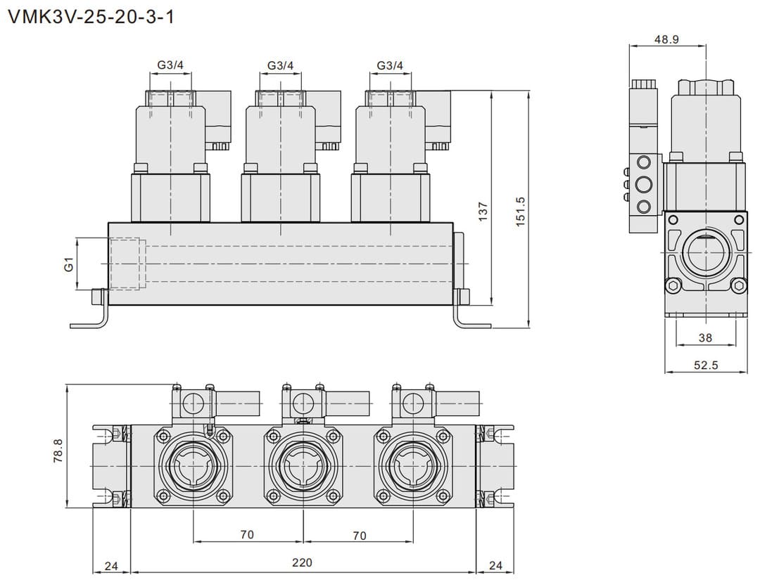VMK coaxial valve (5) électrovanne coaxial