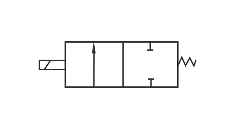 Diagramme de l'électrovanne à 2 voies